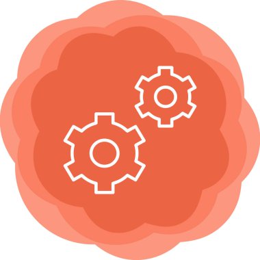 Vitesli ayar simgesi, vektör illüstrasyonu basit tasarım