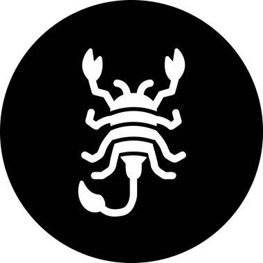 Akrep simgesi, basit vektör illüstrasyonu 