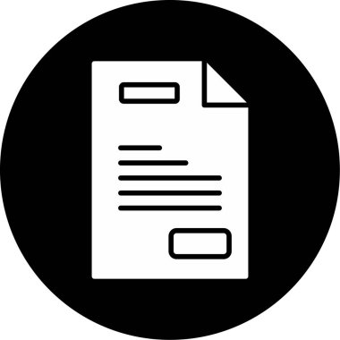 belge simgesi, vektör illüstrasyonu basit tasarım