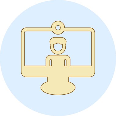 Video Arama simgesi, düz tasarım