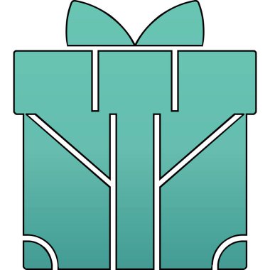 gift box with bow, vector illustration