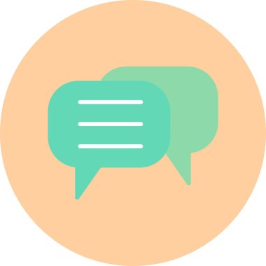Sohbet simgesi vektör illüstrasyonu 