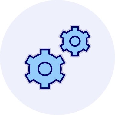 Vitesli ayar simgesi, vektör illüstrasyonu basit tasarım