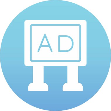 Poster ağ simgesi, vektör illüstrasyonu