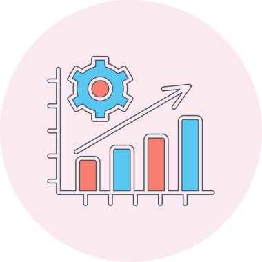  Üretim düzlüğü simgesi, vektör illüstrasyonu