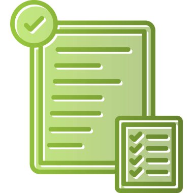 Onay listesi düz simgesi 