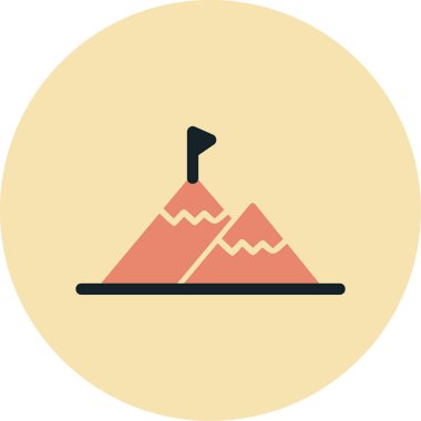 Başarı Dağı simgesinin vektör illüstrasyonu 