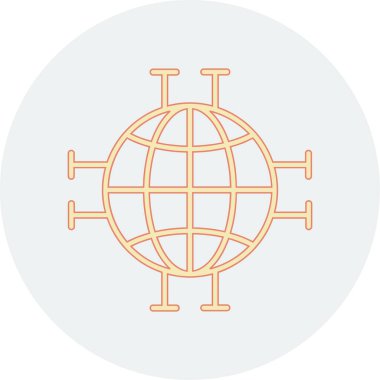 Dünya çapında web simgesi vektör illüstrasyonu               