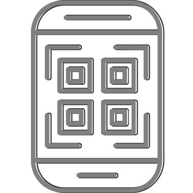 Cep Telefonu Web simgesi vektör illüstrasyonu