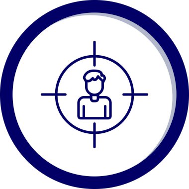 İnsan hedef simgesi, vektör illüstrasyonu basit tasarım