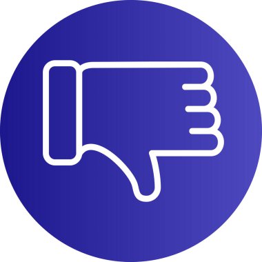 Hoşlanılmayan bir simgenin vektör illüstrasyonu 