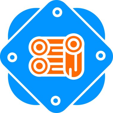 Ahşap günlük kaydı simgesi, vektör illüstrasyonu basit tasarım