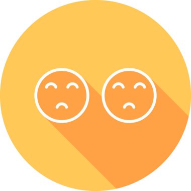 Üzgün surat ifadeleri. Web basit illüstrasyonu