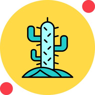 Kaktüs. Web simgesi basit illüstrasyon 