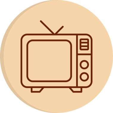 Televizyon. Web simgesi basit illüstrasyon 