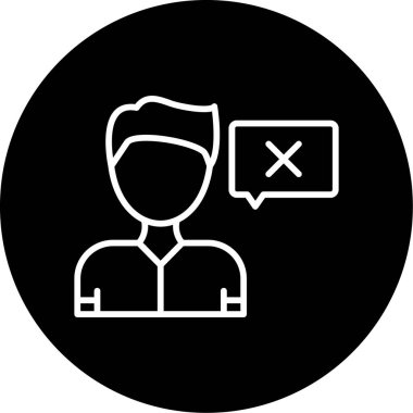 Düz simge, vektör gösterimi yanıtla 