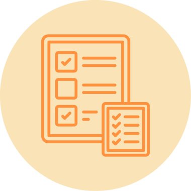 Kontrol listesi. Web simgesi basit illüstrasyon 