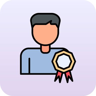 En İyi Çalışan simgesi vektör illüstrasyonu 