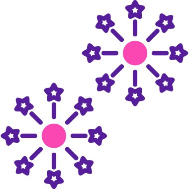 Havai fişek web simgesi, vektör illüstrasyonu 