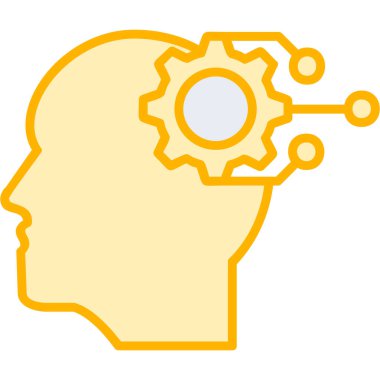 Düşünüyorum. Web simgesi basit illüstrasyon           