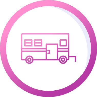 Camper van simge vektör çizim