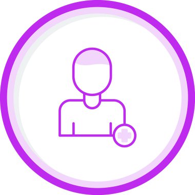 Tıbbi haç simgesi olan adam, vektör illüstrasyonu 