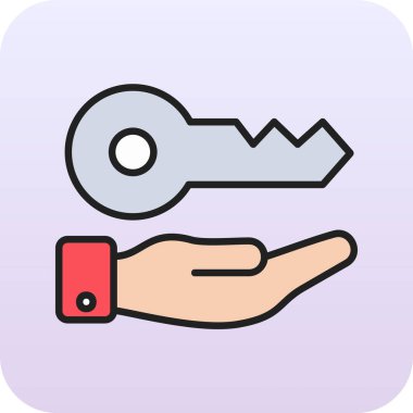 anahtar simgesi, vektör illüstrasyonu basit tasarım