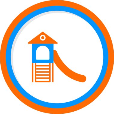 Oyun parkı. Web simgesi basit illüstrasyon
