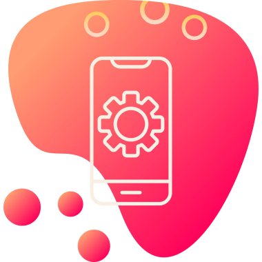 akıllı telefon ayarlama web simgesi vektör çizimi 