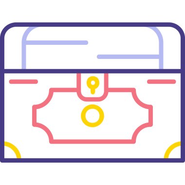 Göğüs simgesi, vektör illüstrasyonu basit tasarım