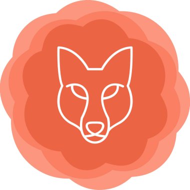 Fox Web simgesi, vektör illüstrasyonu
