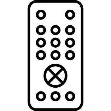 Uzaktan Denetim Simgesi Basit Vektör İllüstrasyonu