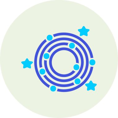 Galaxy web simgesinin vektör illüstrasyonu 