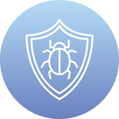 Antivirüs web simgesi, vektör çizimi