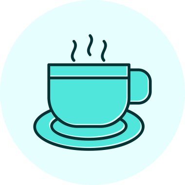 Kahve. Web simgesi basit illüstrasyon 