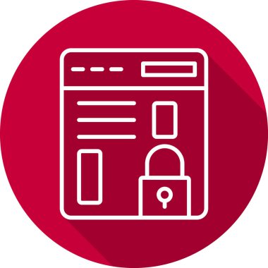 Tarayıcı Kilidi web simgesi, vektör illüstrasyonu