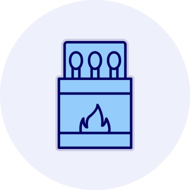 Kibrit. Web simgesi basit illüstrasyon 