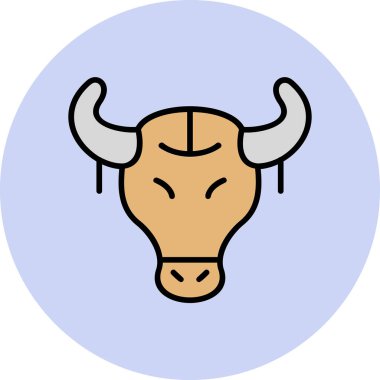 Boğa Kafatası ikon vektör çizimi