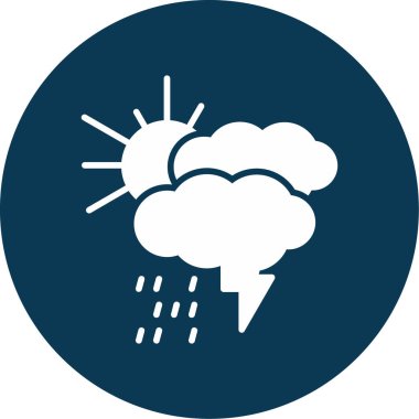 Storm Web simgesi, vektör illüstrasyonu 