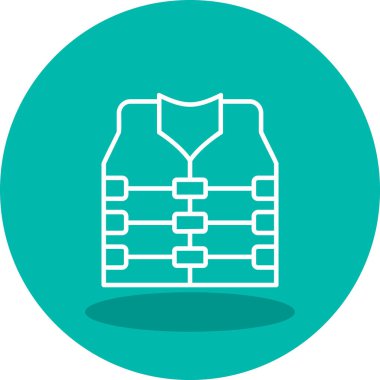 Can yeleği. Web simgesi basit illüstrasyon