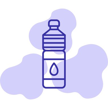 Su şişesi. Web simgesi basit illüstrasyon