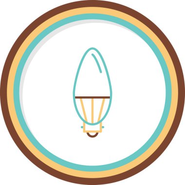 Ampul simgesi, basit vektör illüstrasyonu 