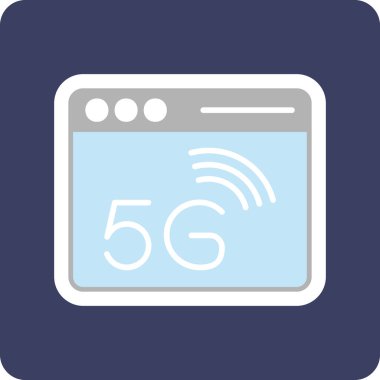 5g ağ simgesi, vektör illüstrasyonu 