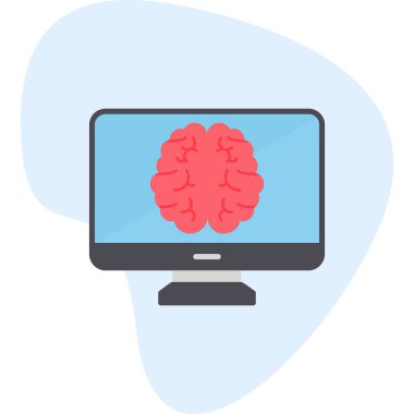 bilgisayar ekranı simgesi, vektör illüstrasyonu basit tasarım