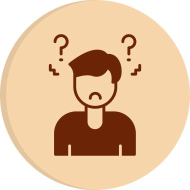 Soru işaretli adam. vektör illüstrasyonu