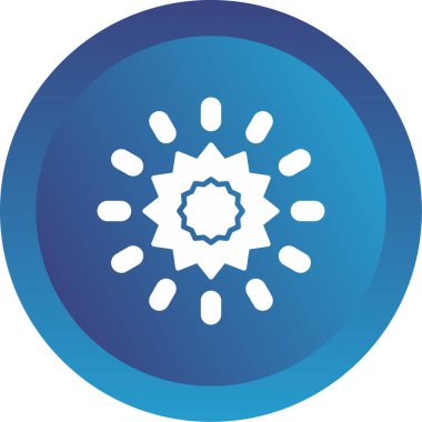 Güneş simgesi, vektör illüstrasyonu basit tasarım