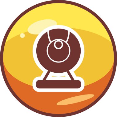 Web kamera simge vektör çizim