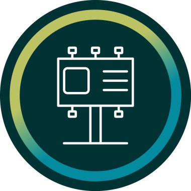 Billboard web simgesi, vektör çizim 