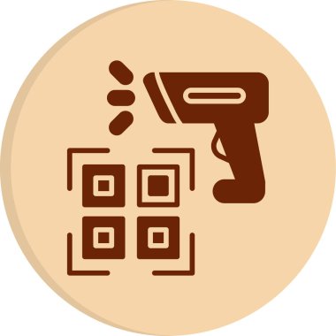 Barkod Tarayıcı modern simgesinin vektör çizimi                  