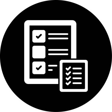 Kontrol listesi. Web simgesi basit illüstrasyon 